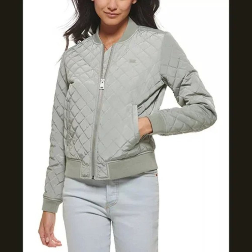 SIZE SMALL LEVI'S WOMEN Diamond Quilted Bomber Jacket